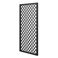 Treillis renforcé en bois maille losange 1m x 2m - Noir